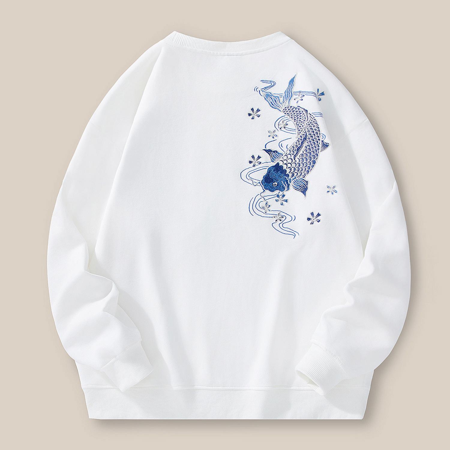 

Осенне-зимняя мужская толстовка с круглым вырезом China-Chic, свободная, большого размера, модная, с длинным рукавом, женская, топ XL