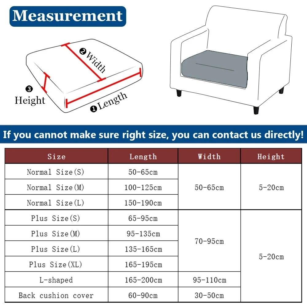 Velvet Solid Color Sofa Cushion Covers for Living Room Elastic Sofa Funiture Protector Couch Cover Strenth Slipcovers