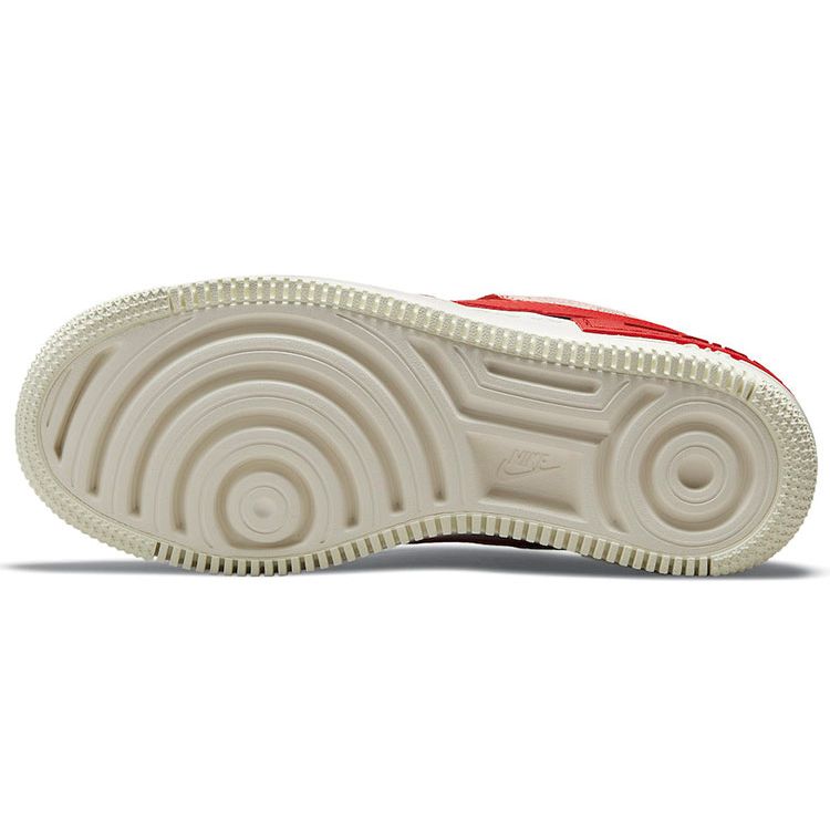 Nike Pantofi de sport pentru femei Air Force 1 Shadow Cracked Leather Alb Summit-Alb Gym-Roșu CI0919-108