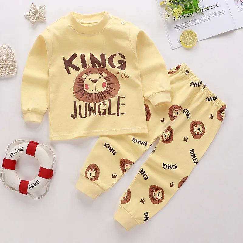 Cartoon Kid Sets2024Cotton Baby Girl Clothes Cute Animal Sets Girl  Top+pant Sets Toddler Clothing Baby Boy Clothes Pajama Pants