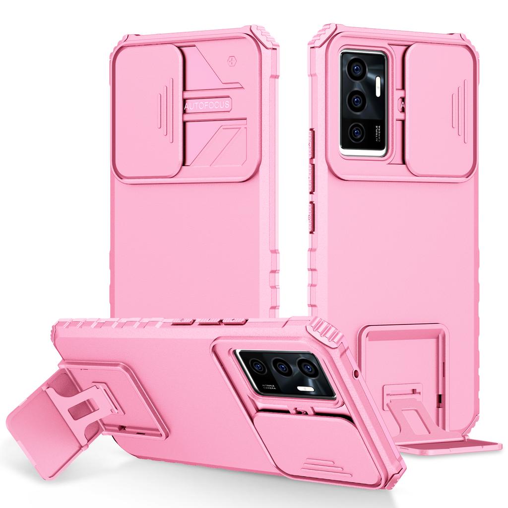 Shockproof Case For VIVO Y17S Y15S Y12A Y11 2019 Slide Camera Lens Protection Stand Phone Cover For VIVO Y5 2020 Y1S V23 5G S10E