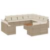 VidaXL Salon de Jardin avec Coussins 13 pcs, Canapés de Terrasse, Ensemble de Meubles de Patio, Mobilier d'Extérieur, Beige 3256723