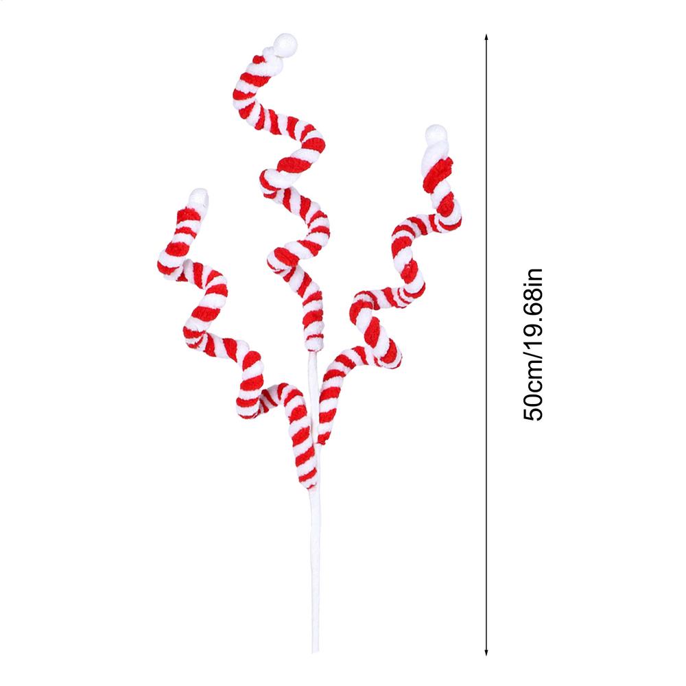 

Candy Christmas Tree Picks Twisted Vase Filler Christmas Ornament Picks For Indoor Outdoor Home Table Fireplace Desk Windowsill синий
