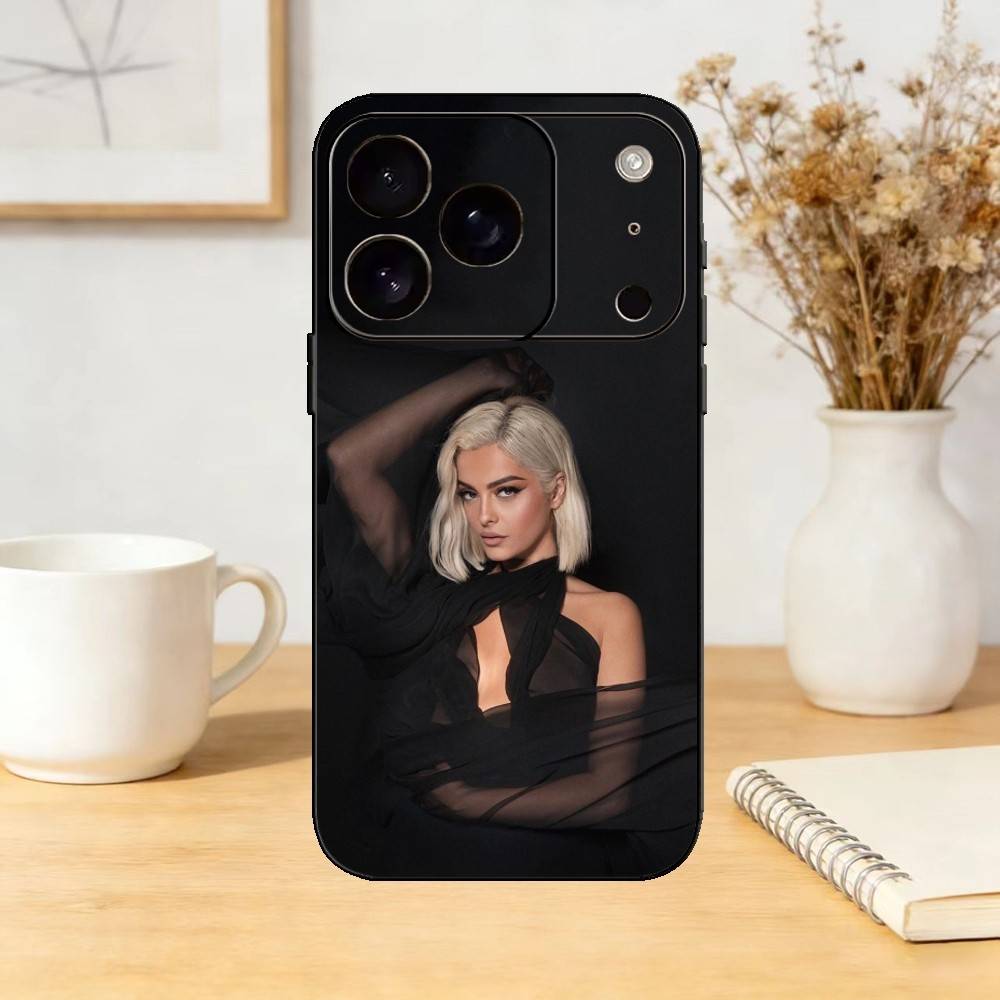 B-Bebe Rexha Phone Case For iPhone 17,16,15,14,13,12,11 Plus,Pro,Max,Mini Silicone black Soft Cover