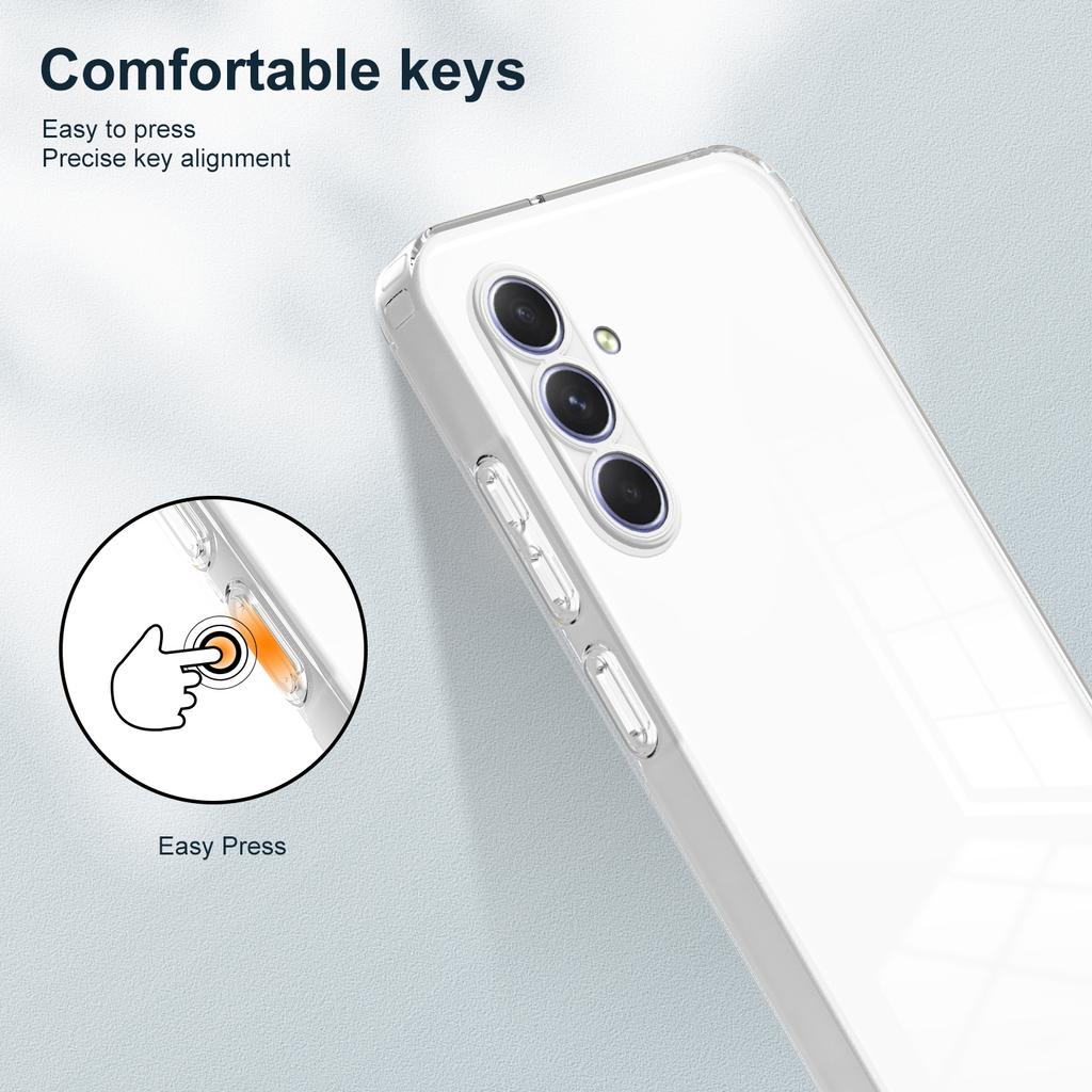 For Samsung Galaxy A55 5G Clear Case Shockproof TPU+PC Phone Shell