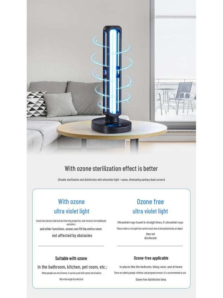 Indoor Mobile Ultraviolet Ozone Lamp
