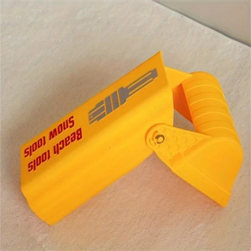 1Pc2Pcs Pro Sand  Snow Shovel - Vibrant Orange Beach Digging Tool For Kidsadults Heavy-Duty Plastic Snow Toy