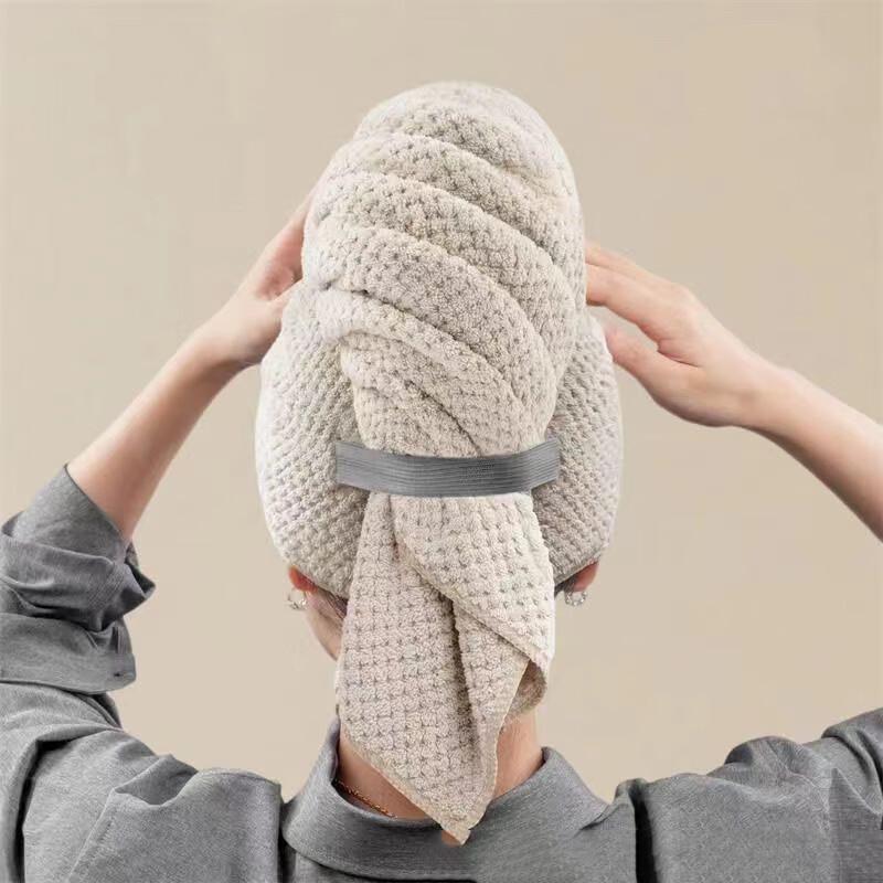 Coral Fleece Quick-Dry Hair Towel Cap