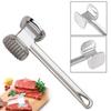 1Pcs Meat Tenderizer Hammer Two Sides Loose Meat Mallet Tool For Pounding Beef Steak Stainless Steel Meat Hammer Kitchen Tool