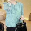2026 Women's Spring/Summer Loose-Fit Belly-Covering Top for Middle-Aged Mothers - Elegant Casual 3/4 Sleeve Shirt