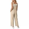 Womens Casual Wide Leg Jumpsuits Summer Spaghetti Strap Sleeveless Loose Long Pant Rompers With Pockets
