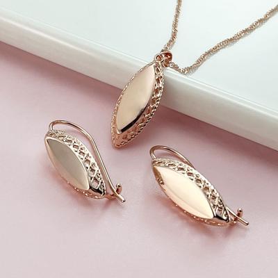 Conjunto de Colar e Brincos SIMJOO Fashion Gloss Vazado de Alta Classe