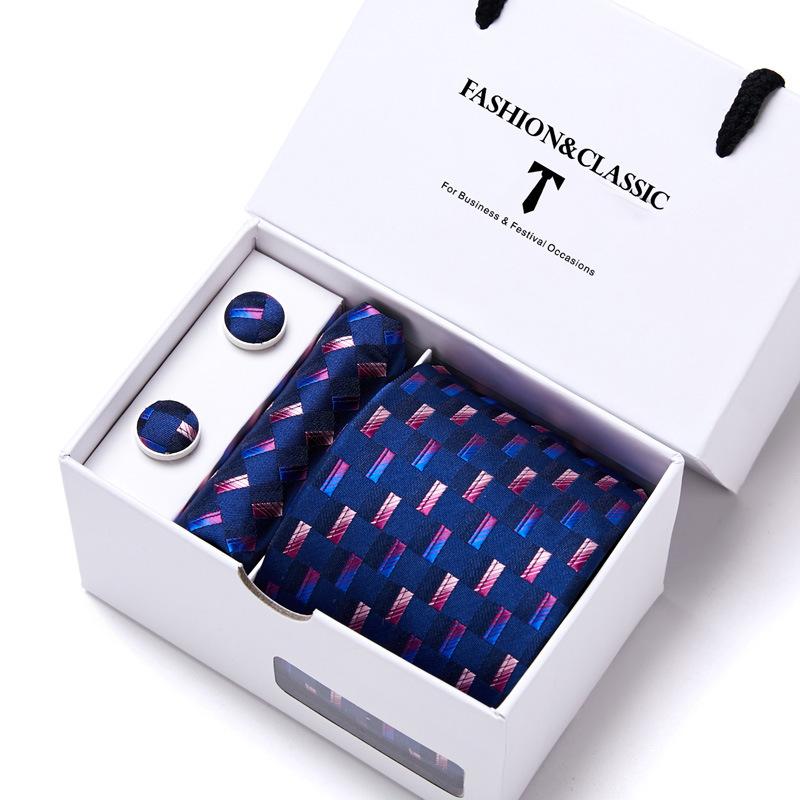 Men'S Tie Set Gift Box 5-Piece Set Group Tie Business Dress Wedding Tie