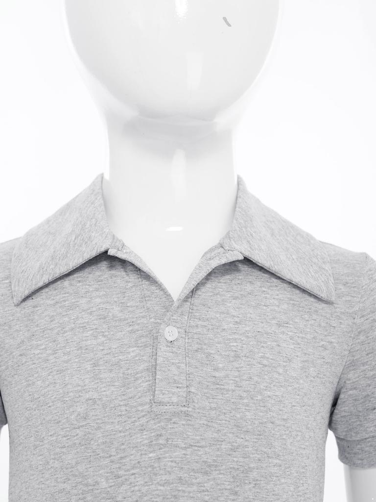 Îmbrăcăminte Unisex pentru Copii cu Nevoi Speciale Guler Reversibil Mânecă Scurtă Nasturi Presare Bază Culoare Uni Salopetă Adaptivă