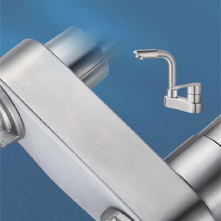 Traditioneller Waschbeckenhahn Stahl Hergestellt Kalt Warmwasser Mischventile Korrosionsbeständige Oberfläche Badezimmerhahn für Haushalt