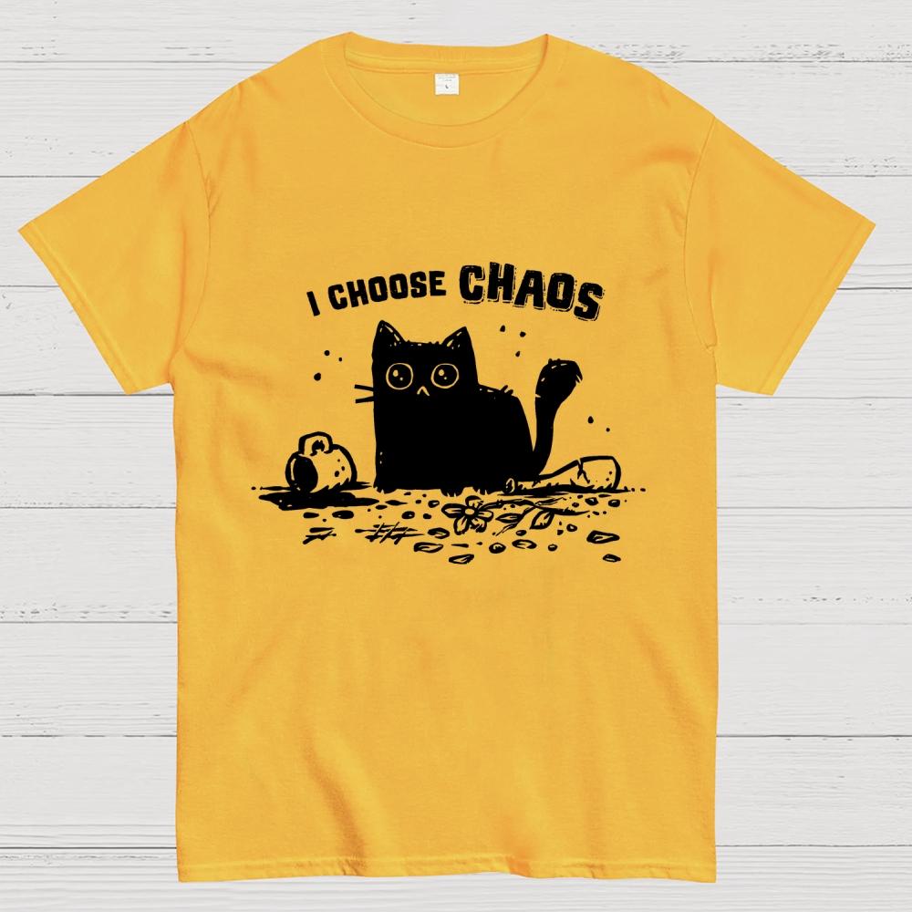 I Choose Chaos Unisex 100% Cotton Summer Casual Cool Loose T-Shirt
