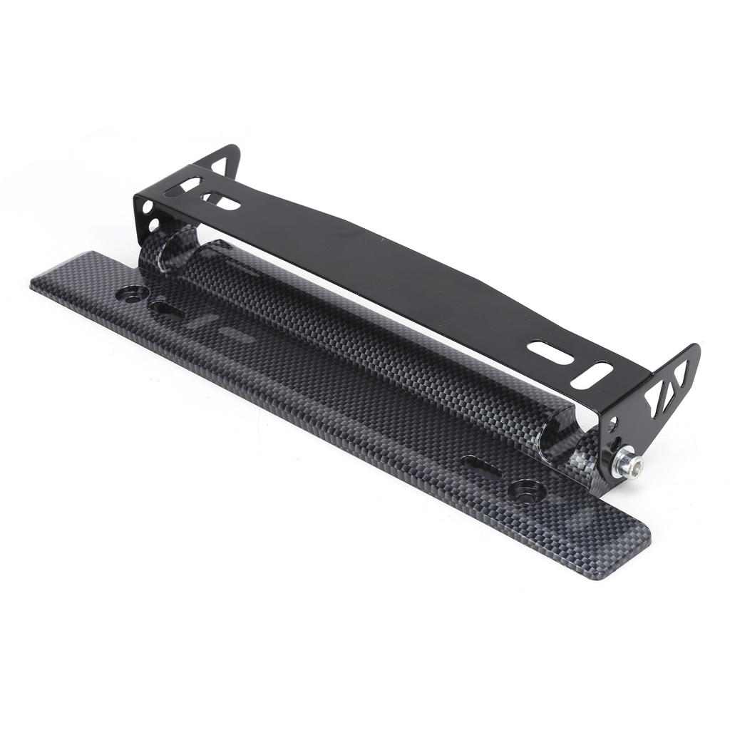 License Plate Frame Carbon Fiber Style Adjustable Universal Automobile DIY Modification