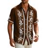 Men's Casual Short-Sleeve Collared Shirt For Spring/Summer