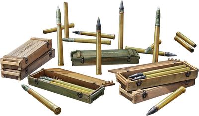 MiniArt German Army PaK40 Ammunition Set 1 Plastic Model MA35398 1/35 7.5cm Box/Cannonball