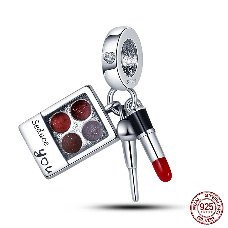 100% Copper High Heels Lipstick Lifestyle Collection Charm Beads For Brand Original Bracelet Diy Jewelry