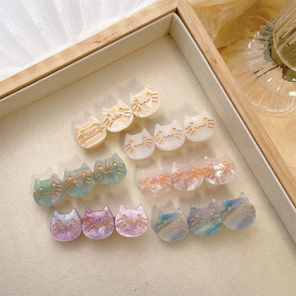 Acid For Women For Girl Korean Style Hairpin Three Cat Hair Clip Female Barrettes Hair Accessories
