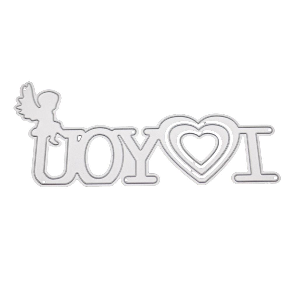 I Love Your Framework Metal Silvery Stencil Embossing Cutting Dies For Diy Scrapbooking Paper Album Cards Making