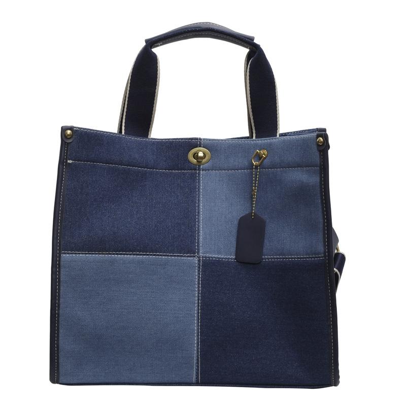 Contrasting Checkerboard Denim Small Square Bag 2025 Autumn New Handbag Premium Trend Shoulder Bag