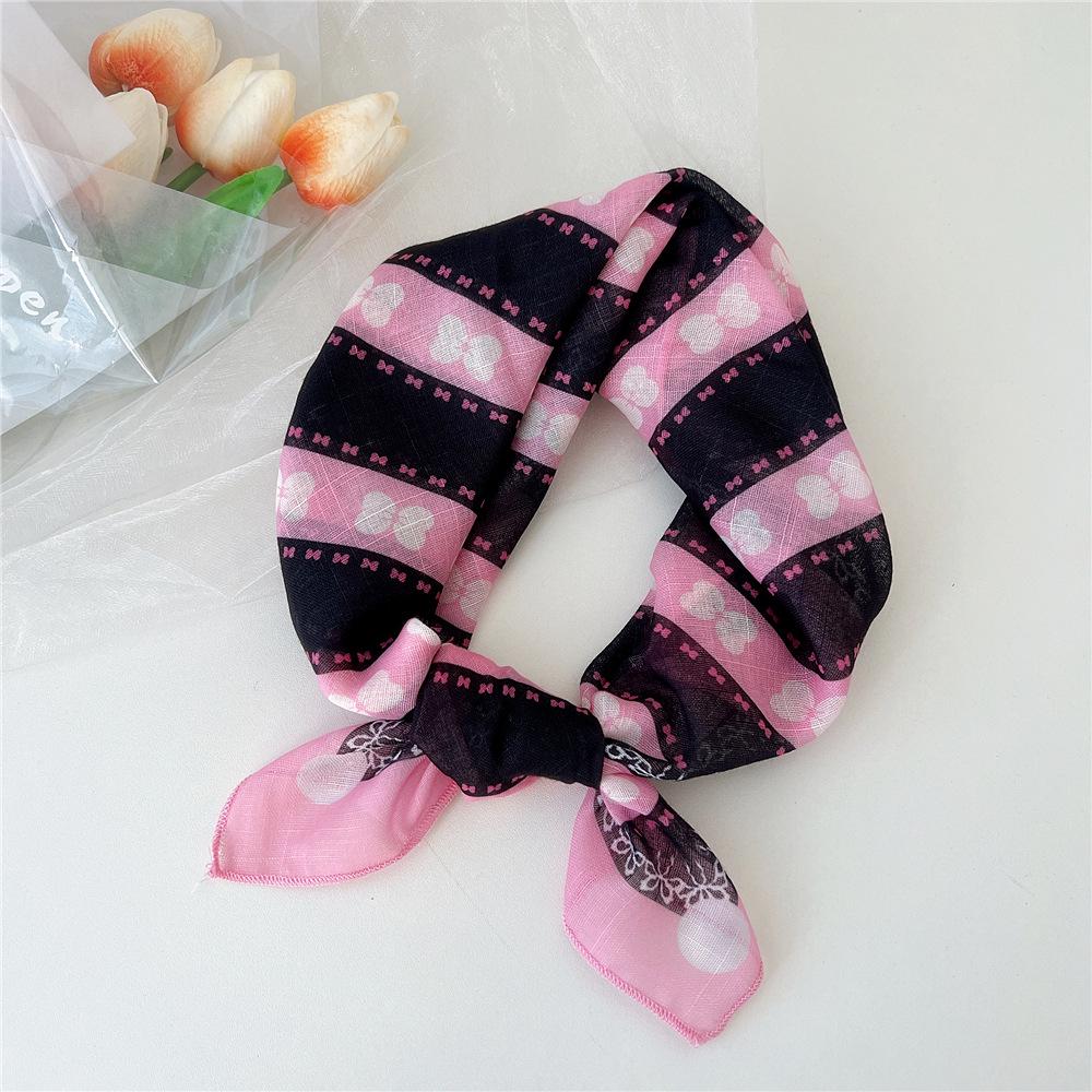 Versatile Cotton Linen Silk Scarf - Women's Fashionable Neck & Headscarf for Spring & Autumn