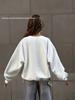 European Autumn/Winter 2025 Women's Stylish Printed Pullover: Loose, Versatile, Plus Velvet, Round Neck Sweatshirt