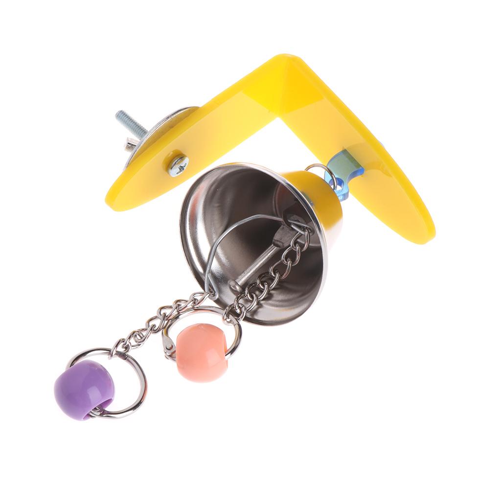 Bird Toys Large Bell Color String Toy for Cage for African Greys Budgies Parakeet Cockatiel Lovebird Parrot Small Birds