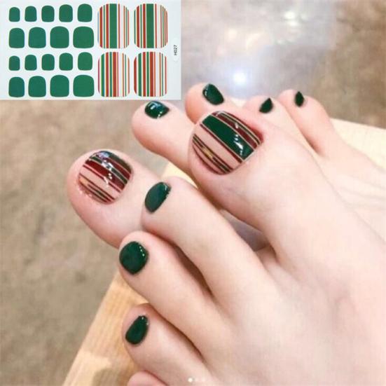 Heart Moon Smile Waterproof Toe Nail Sticker Full Cover Decal Adhesive Wrap