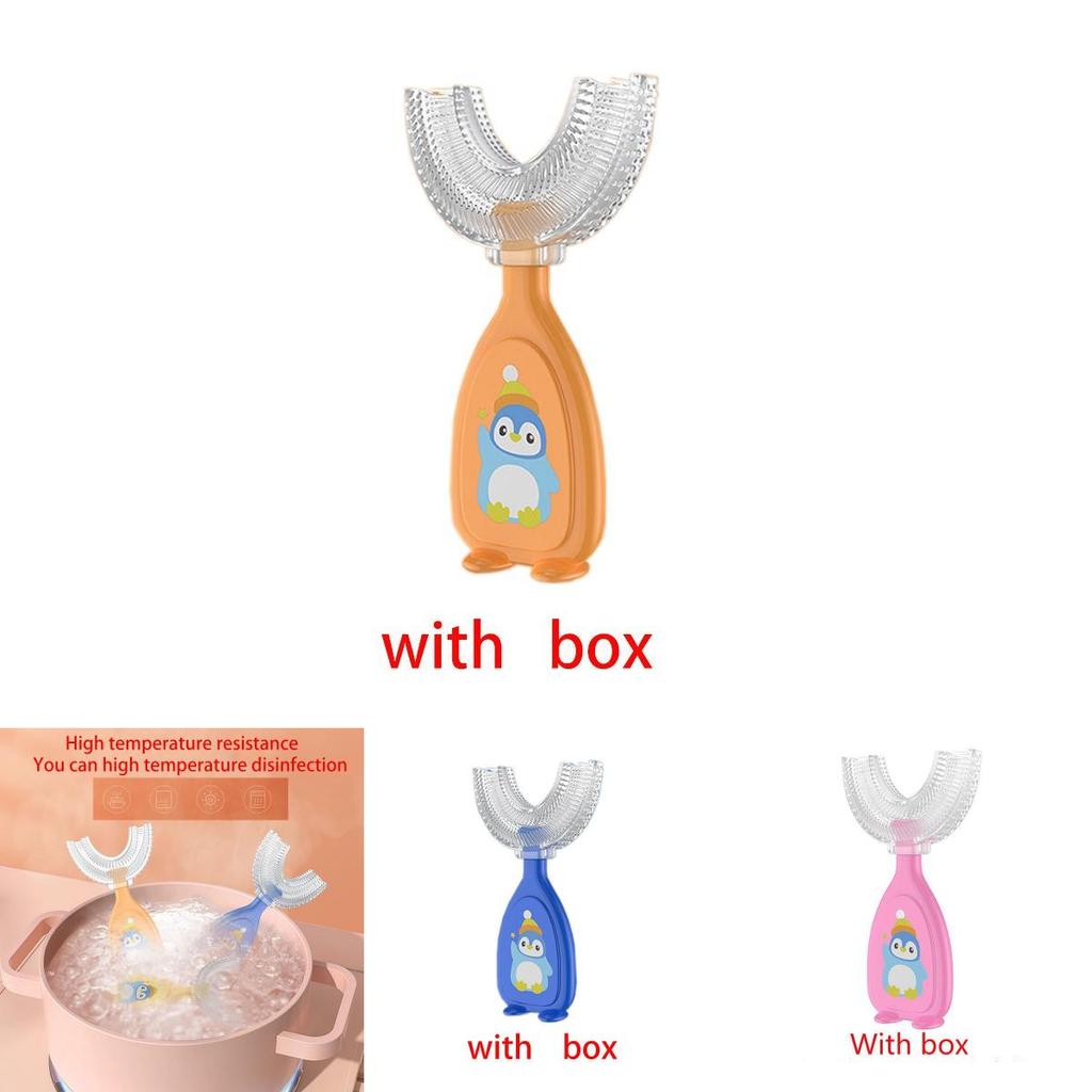 Childrens Ushaped Silicone Toothbrush For Oral Cleaning With Soft Bristles In Multiple Colors
