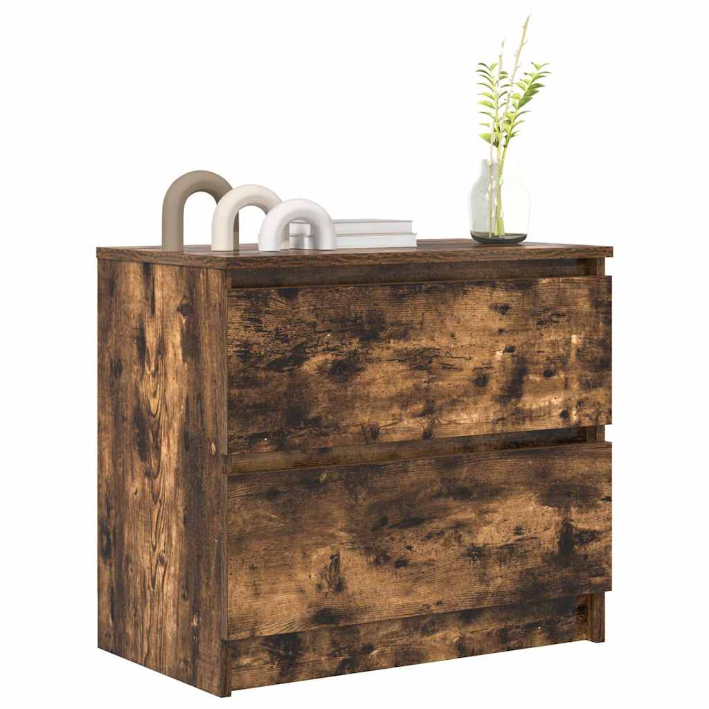 TV Cabinet Smoked Oak Finish 60 x 35 x 54 cm Particleboard