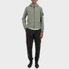 Stone Island Fw21 Sleeve Logo Solid Color Zip Hooded Jacket Men Jacket Green 7515Q0122-V0055