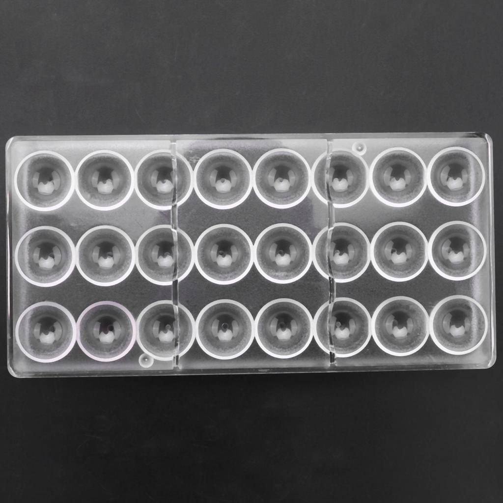 CYCLI-3X 24 Holes Semi Sphere Chocolate Mould Polycarbonate Chocolate Bar Mold Half Ball Candy Maker Mold Bakeware