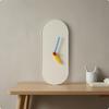 Minimalist Wall Colorful Hands Clock Easy To Read Slim