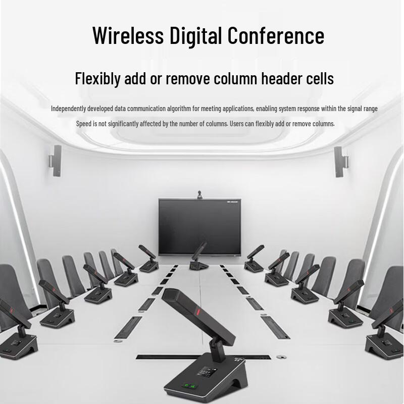 HuiDu QH-550 Professional Wireless Conference Microphone System (CN version)