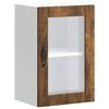 VidaXL Kitchen Wall Cabinet with Glass Door Porto Smoked Oak 854012