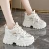 Fashion Breathable Mesh Chunky Sneakers for Women 2025 Spring Fashion White Platform Sports Shoes Woman Comfort Thick Sole Walking Shoes