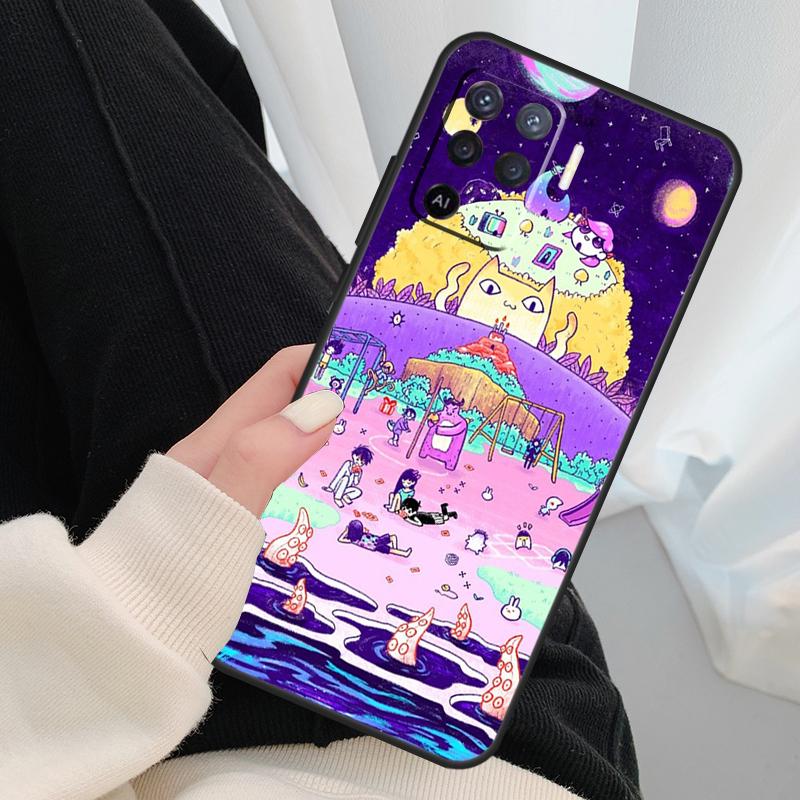 Omori Game Case For OPPO A54 A74 A94 A83 A91 A93 A5 A9 A31 A53 2020 A15 A52 A72 Find X5 X3 Pro Cover