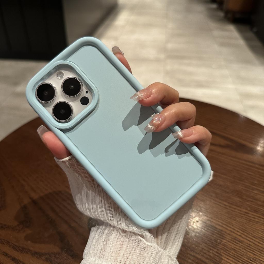 Macaron Liquid Solid Color Silicone Suitable for IPhone16promax Mobile Phone Case for Women Apple 15 Anti-fall Soft Case XR