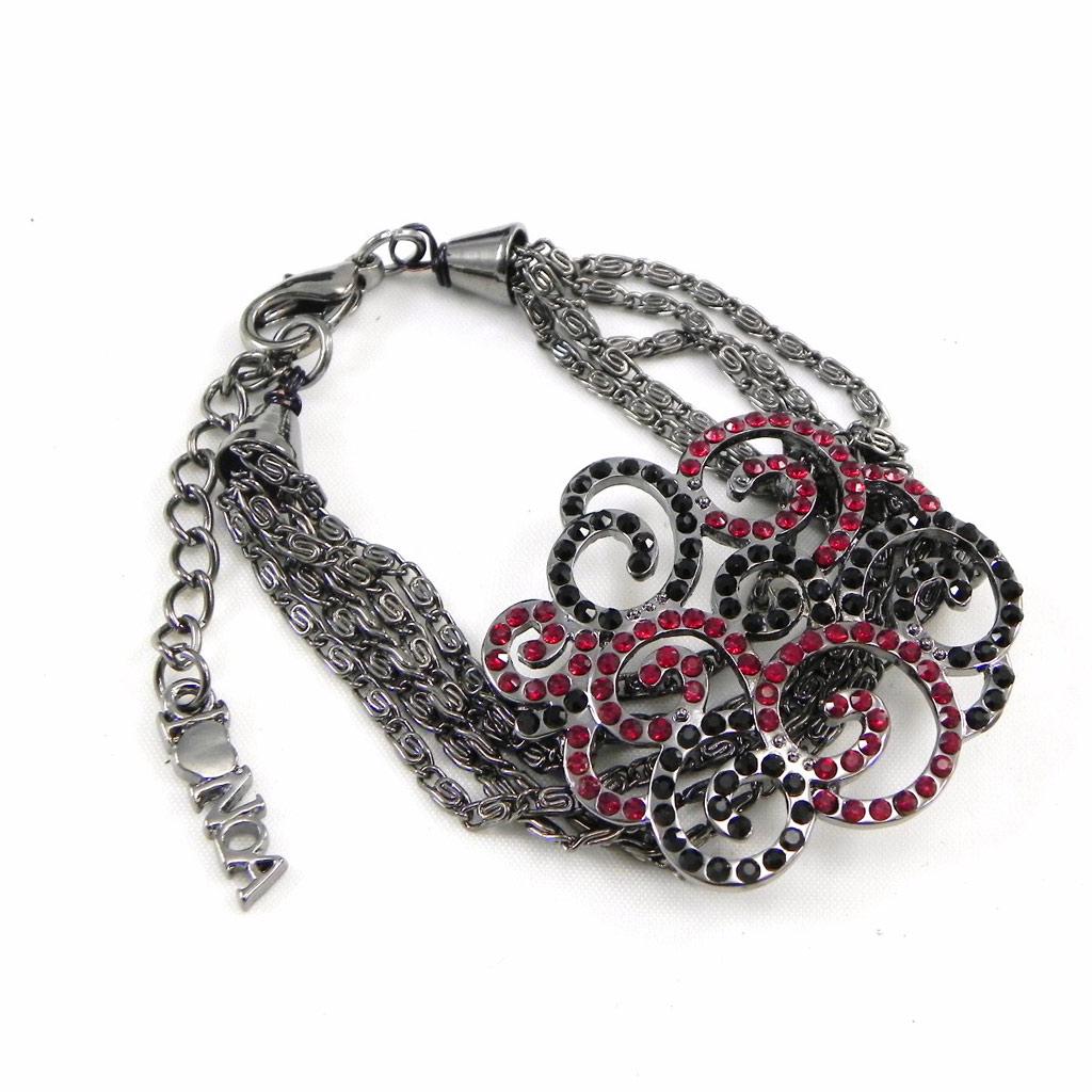 NOA [G8272] - Designer Bracelet 'Sissi' Red Black