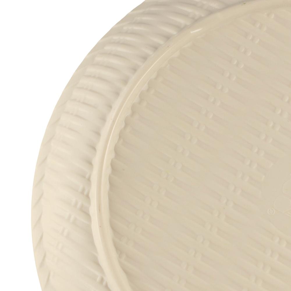 Traditional Bread Dessert Plate Round Decoration Tray Imitation Weaving Dinner Plate  Restaurant