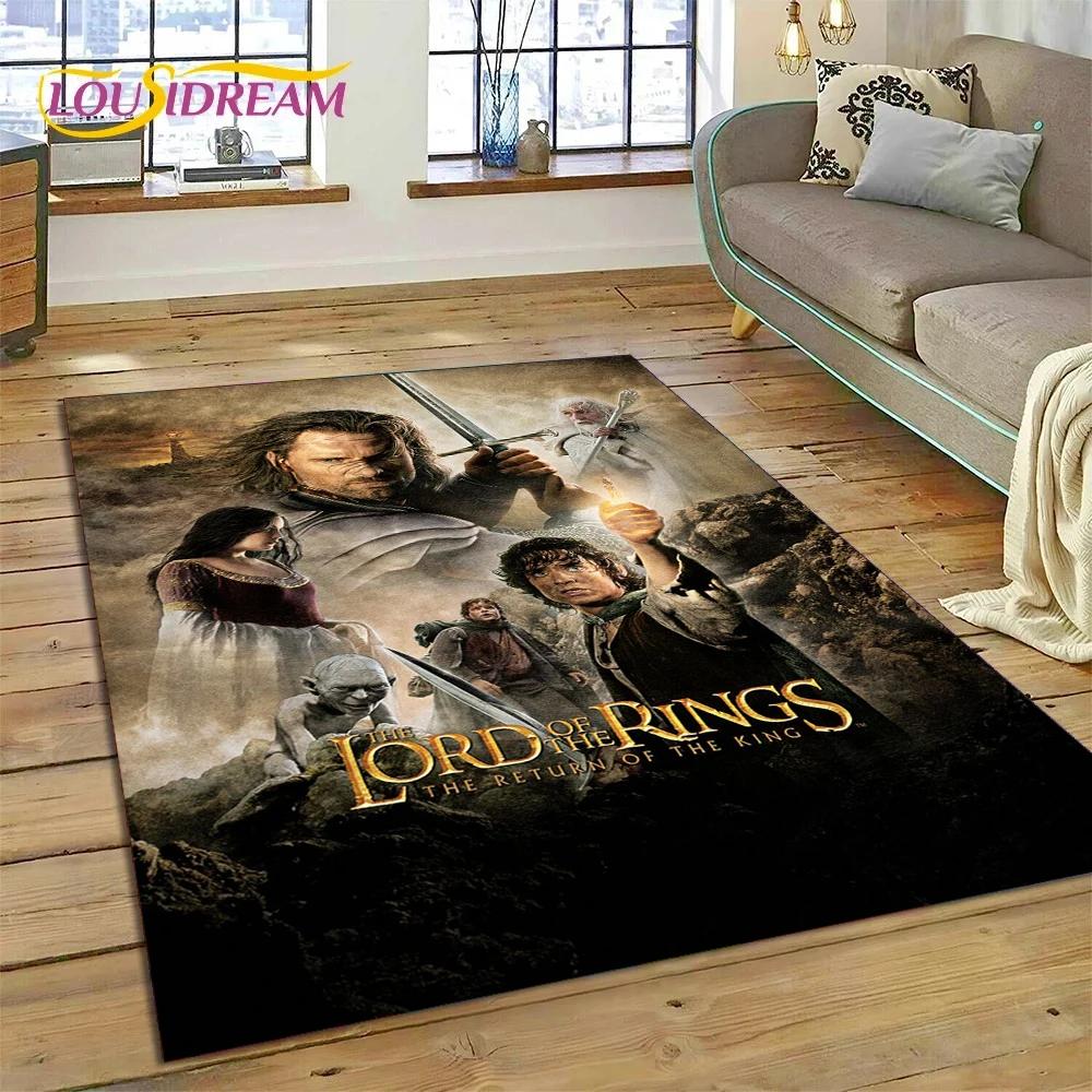 

3D L-Lord of The Rings H-Hobbit Movie HD Rug Carpet for Living Room Bedroom Home Decor,Non-slip Decoration for Sofa Doormat Gift 40x60cm( 15x23in )