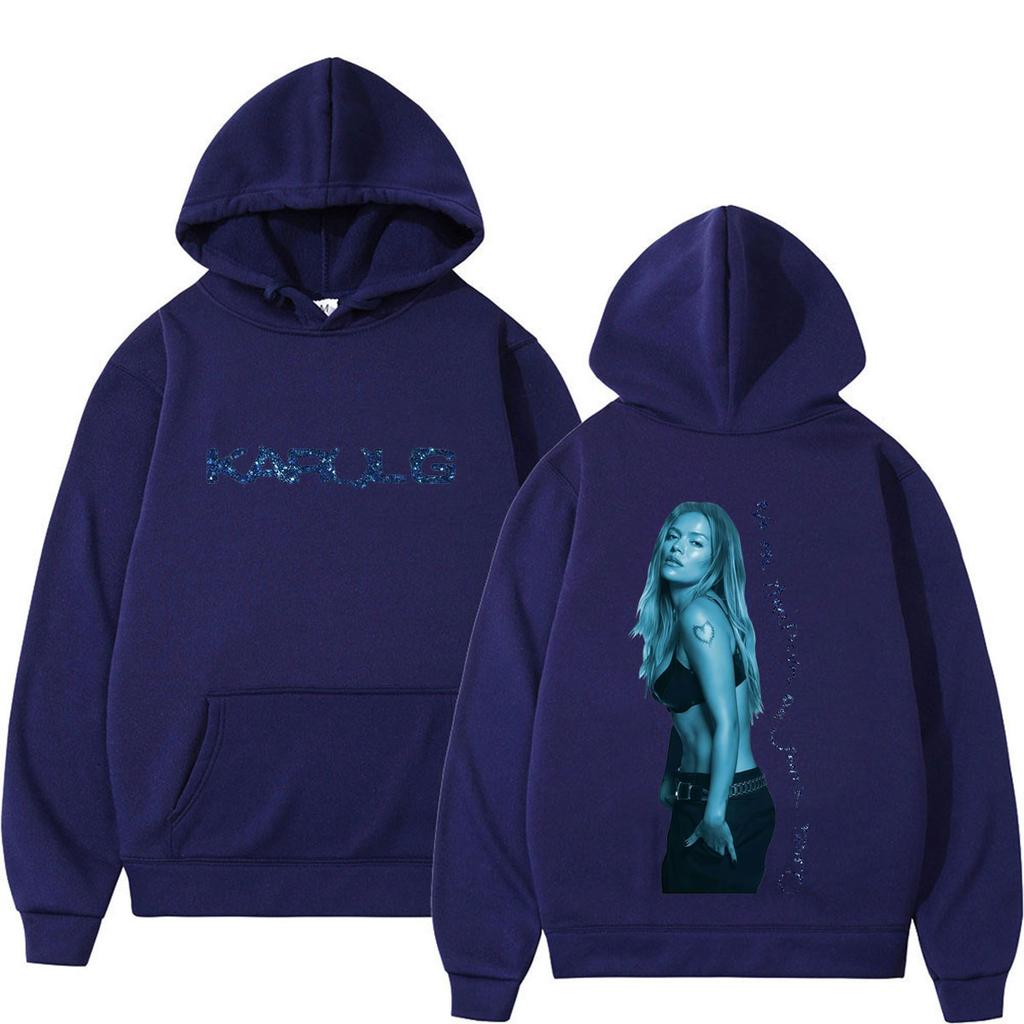 Karol G Album No Me Arrepiento De Sentir Tanto Print Hoodie Men Women Fashion Loose Casual Fan Gifts