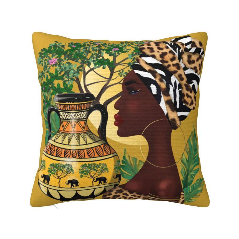 Custom Nordic Own Your Afro Sofa Cushion Cover Soft Abstract African Women Throw Pillow Case Home Decorative