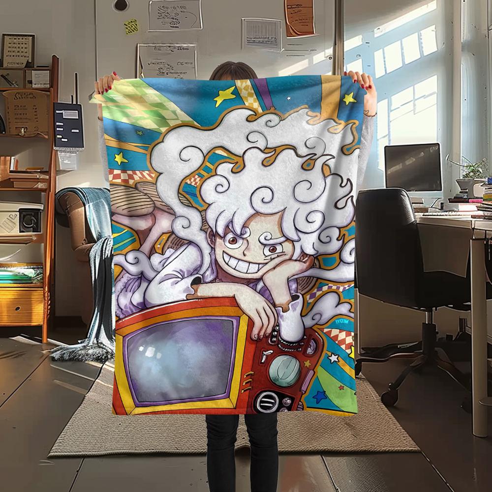 One Piece character Print Flannel Blanket,High quality Comfortable for All Seasons,Home Decor,Warmth and Comfort,Perfect for Christmas Gifts