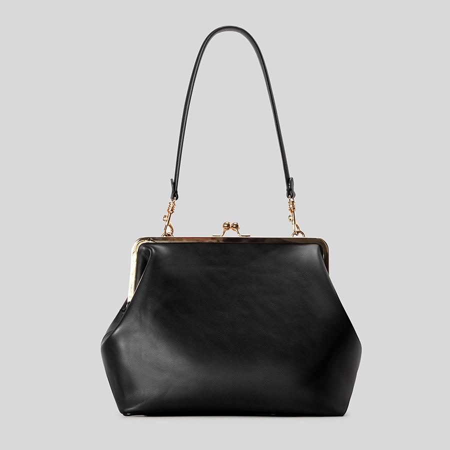 Fashi Crocodile Pattern Large Capacity Frame Kisslock Shoulder Bag 2026 Spring/Summer New Designer Clip Shell Women Bag