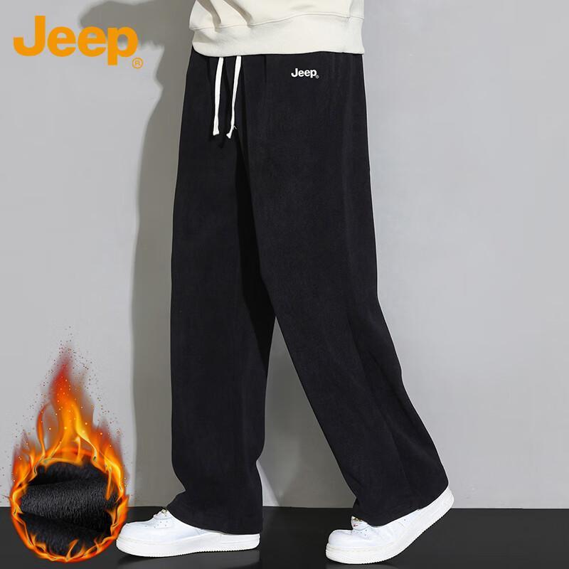 

JEEP Men s Winter Corduroy Fleece-Lined Straight-Leg Casual Pants 3XL