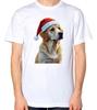 Labrador Retriever T-Shirt Merry Xmas Men Ladies Top Dog Christmas Tee